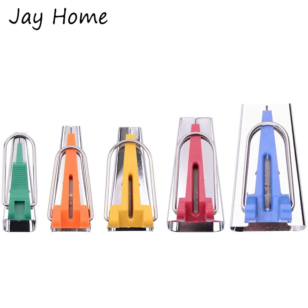 5-Size Bias Tape Maker Set – 6mm, 9mm, 12mm, 18mm, 25mm, for Sewing, Quilting & Patchwork