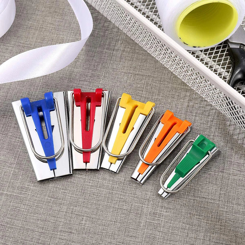 5-Size Bias Tape Maker Set – 6mm, 9mm, 12mm, 18mm, 25mm, for Sewing, Quilting & Patchwork