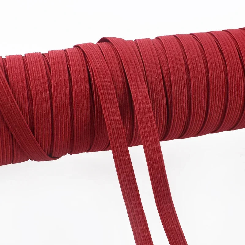 Nude 6mm Flat Elastic Rope, 30 Meters - Stretch Cord for Sewing, Waistbands, Masks, Hair Ties, Shoes & Craft Accessories
