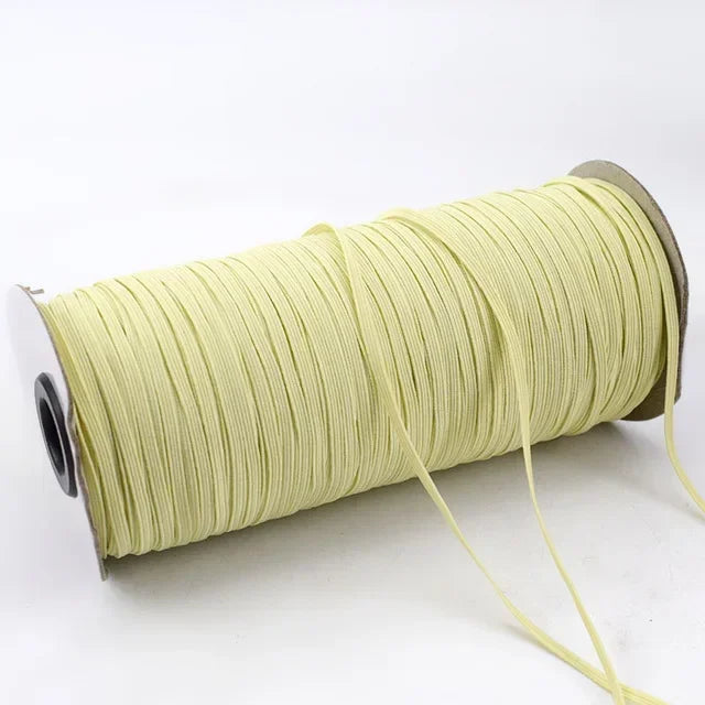 30Meters 6mm Flat Elastic Rope Mask Hairwear Rubber Bands Pants Waistband Oversleeve Cap Shoes Stretch Tape Sewing Accessories