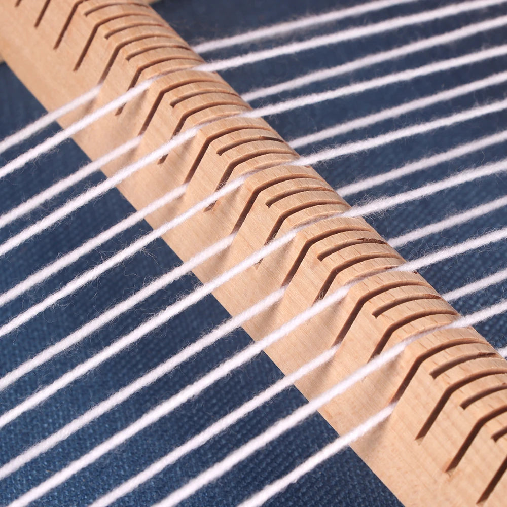 Wooden Weaving Loom, 19.6" x 15.3" - Multi-Craft Warp Frame with Heddle Bar for Tapestry, Weave Board Projects, Kids & Beginners