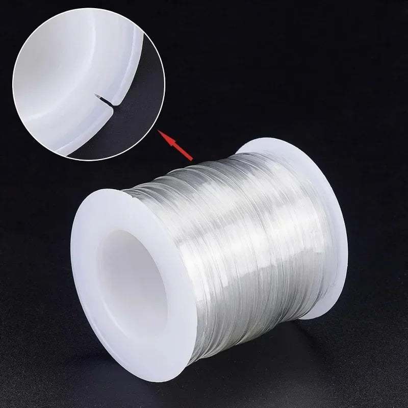 Clear Elastic Strap, 2 Rolls (32.8 Yards Total) - 0.24"/0.31" Width Transparent Elastic Band, High Flexibility Stretch Cord for Sewing, Bra Straps, Waistbands & DIY Crafts