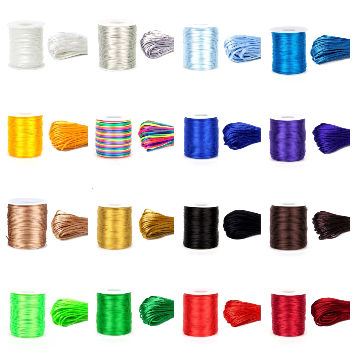 Satin Nylon Cord – 1.5mm, for Knotting & Bracelets