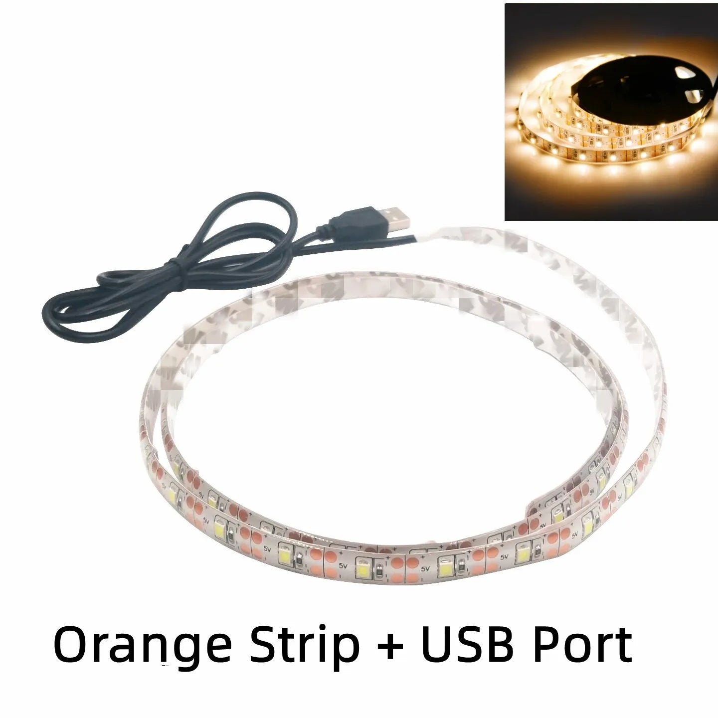 DC 5V USB LED Strips 2835 White Warm White Led Strip Light TV Background Lighting Tape Home Decor Lamp 1M 2M 3M 4M 5M Led Strip