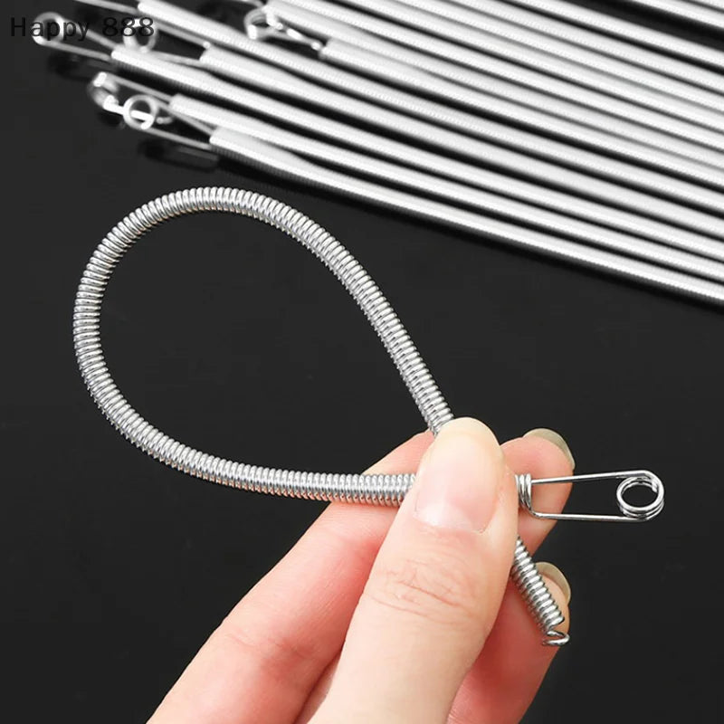 Flexible Spring Drawstring Threader Clip For Pants And Hoodies, 2/4pcs x Bendable rope threading tool