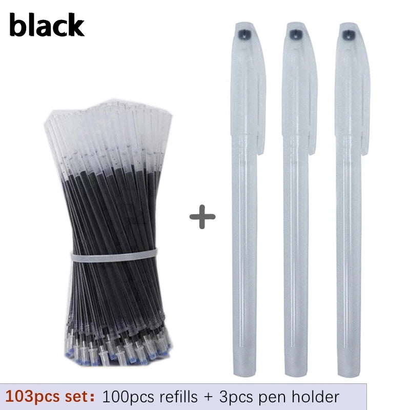 Heat Erasable Fabric Marker Pen Set, 103 Pcs Refills - Temperature Disappearing Ink Pens for Sewing, Quilting, Line Marking & DIY Craft Accessories
