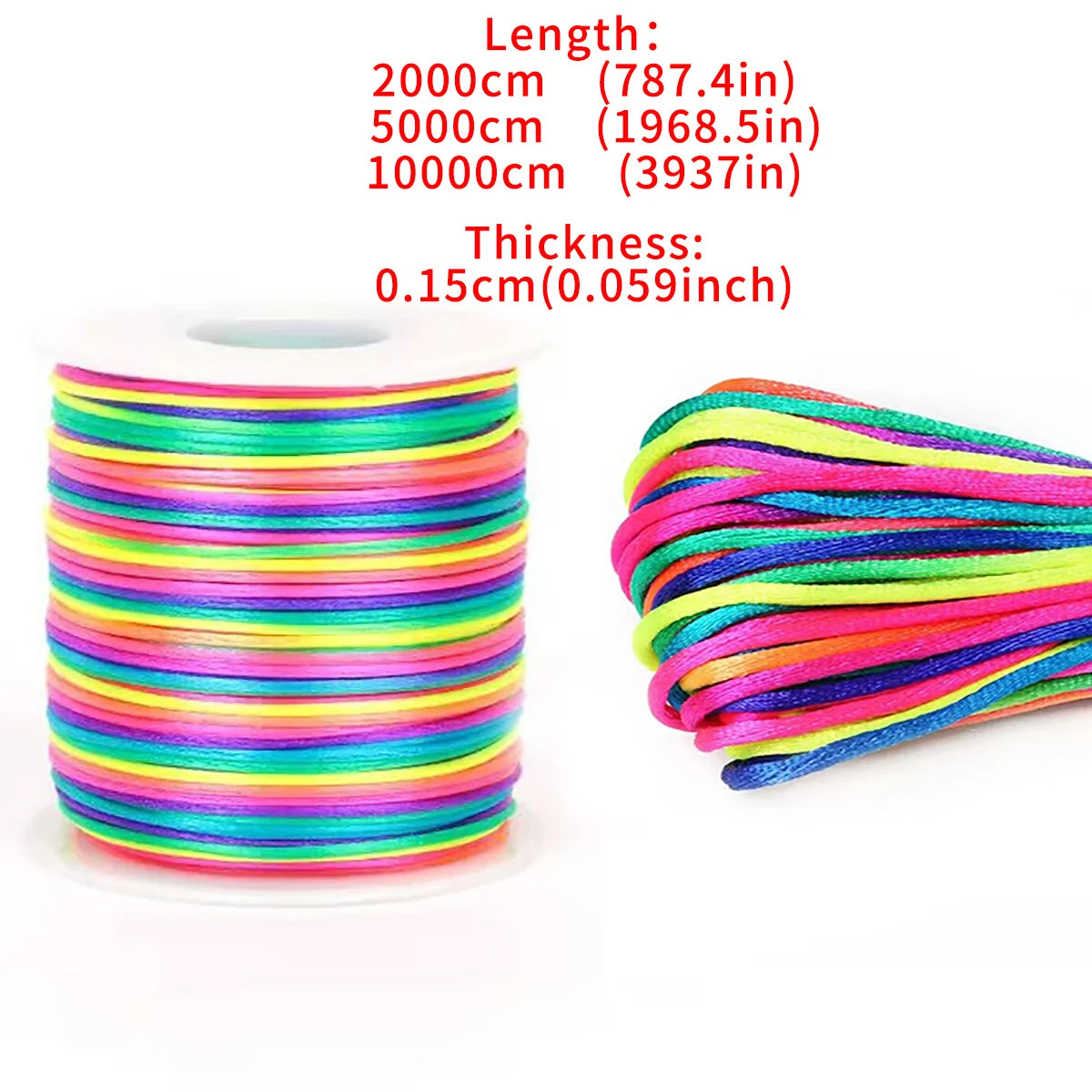 Satin Nylon Cord – 1.5mm, for Knotting & Bracelets
