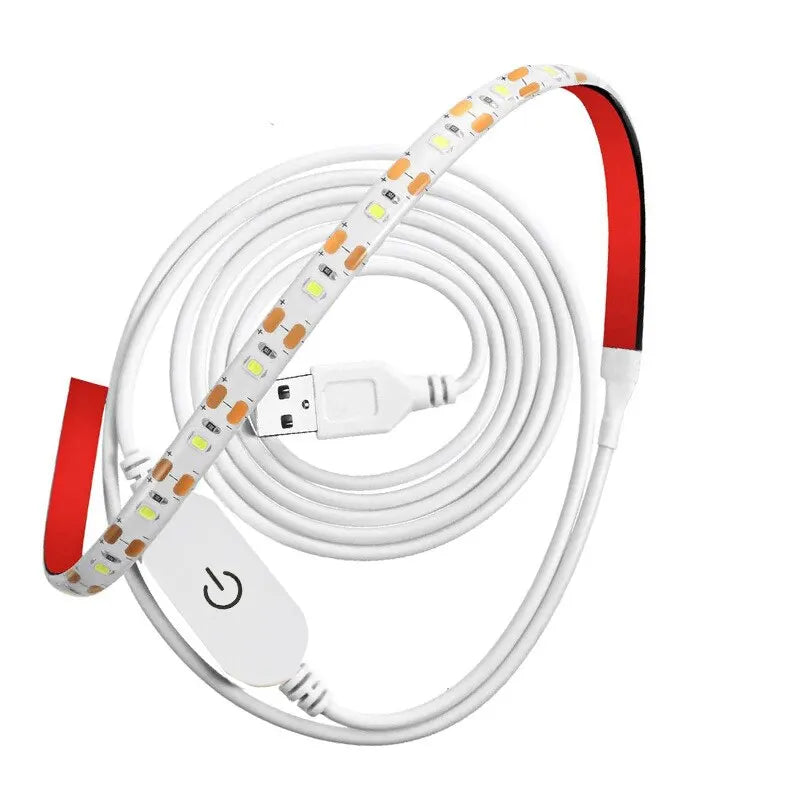 LED Sewing Machine Light Strip – USB Powered with Touch Switch, Waterproof, White Light, 1M/2M/3M Sizes