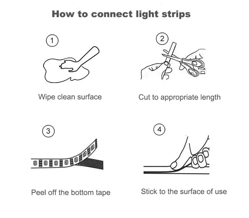 LED Sewing Machine Light Strip – USB Powered with Touch Switch, Waterproof, White Light, 1M/2M/3M Sizes